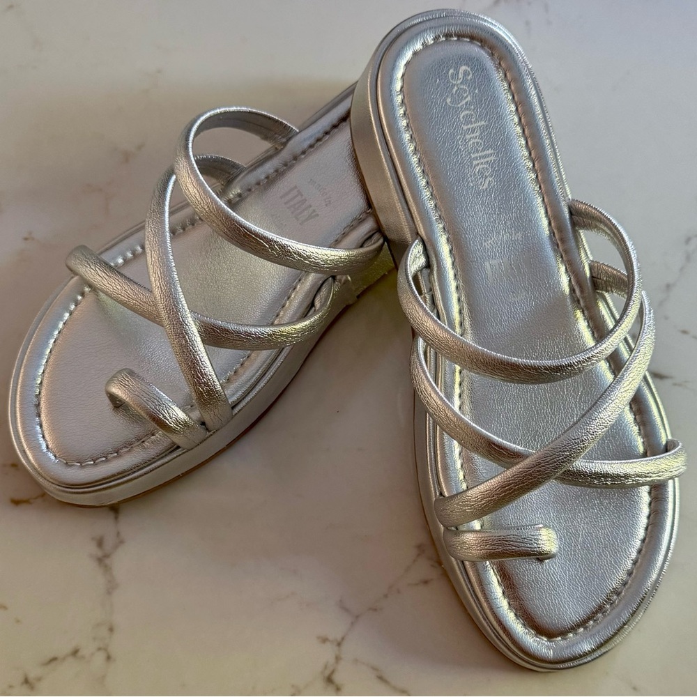 Seychelles Rule the World Metallic Silver Sandals - Picture 6 of 9